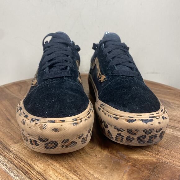 VANS Old Skool Platform Leopard Womens Animal Print Size 5.5 Platform Shoes - Picture 4 of 9